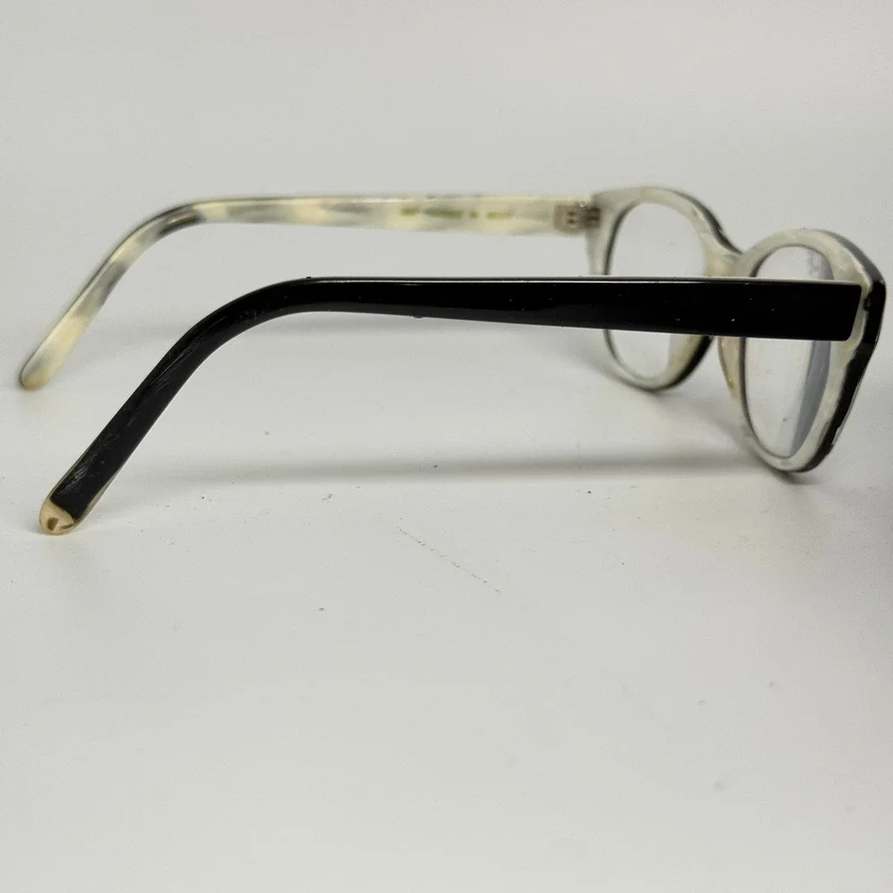 Bevel Nutmeg 3667 BI Eyeglasses Black Cream Cat Eye Frames 48-17 Japan